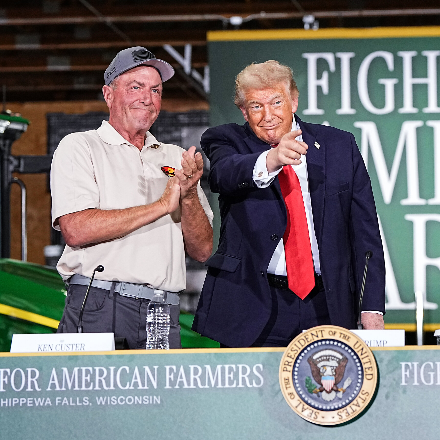 Trump Visits Wisconsin Farmers, Says He Could Have Been Watching TV at Home