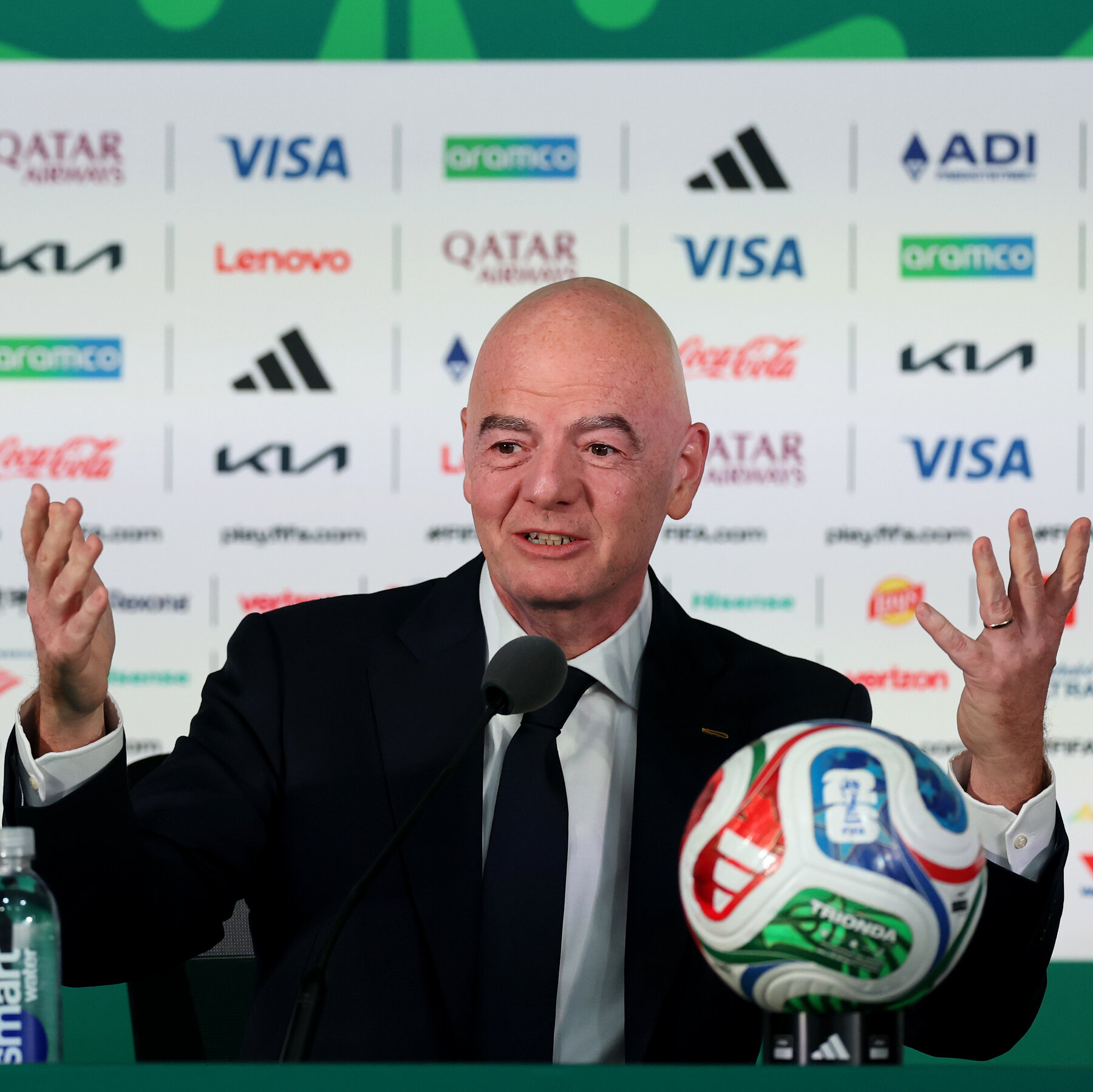 FIFA chief Gianni Infantino urges critics to calm down as World Cup crises mount