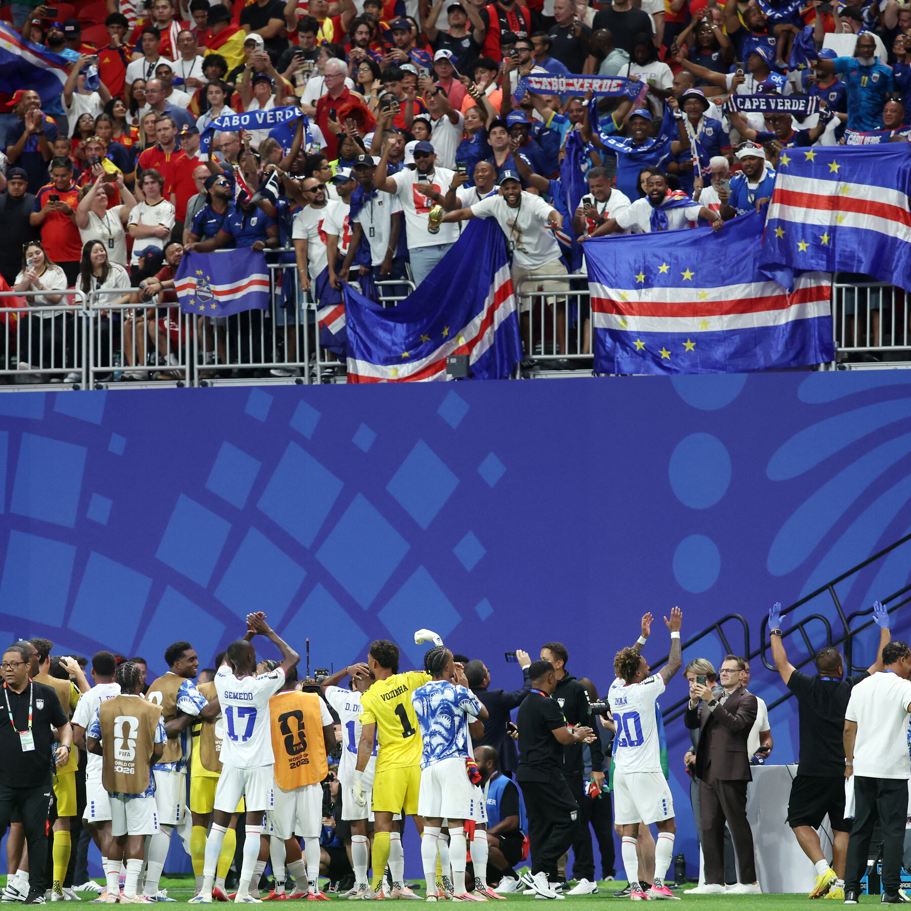Cape Verde fans celebrate historic World Cup draw against Spain