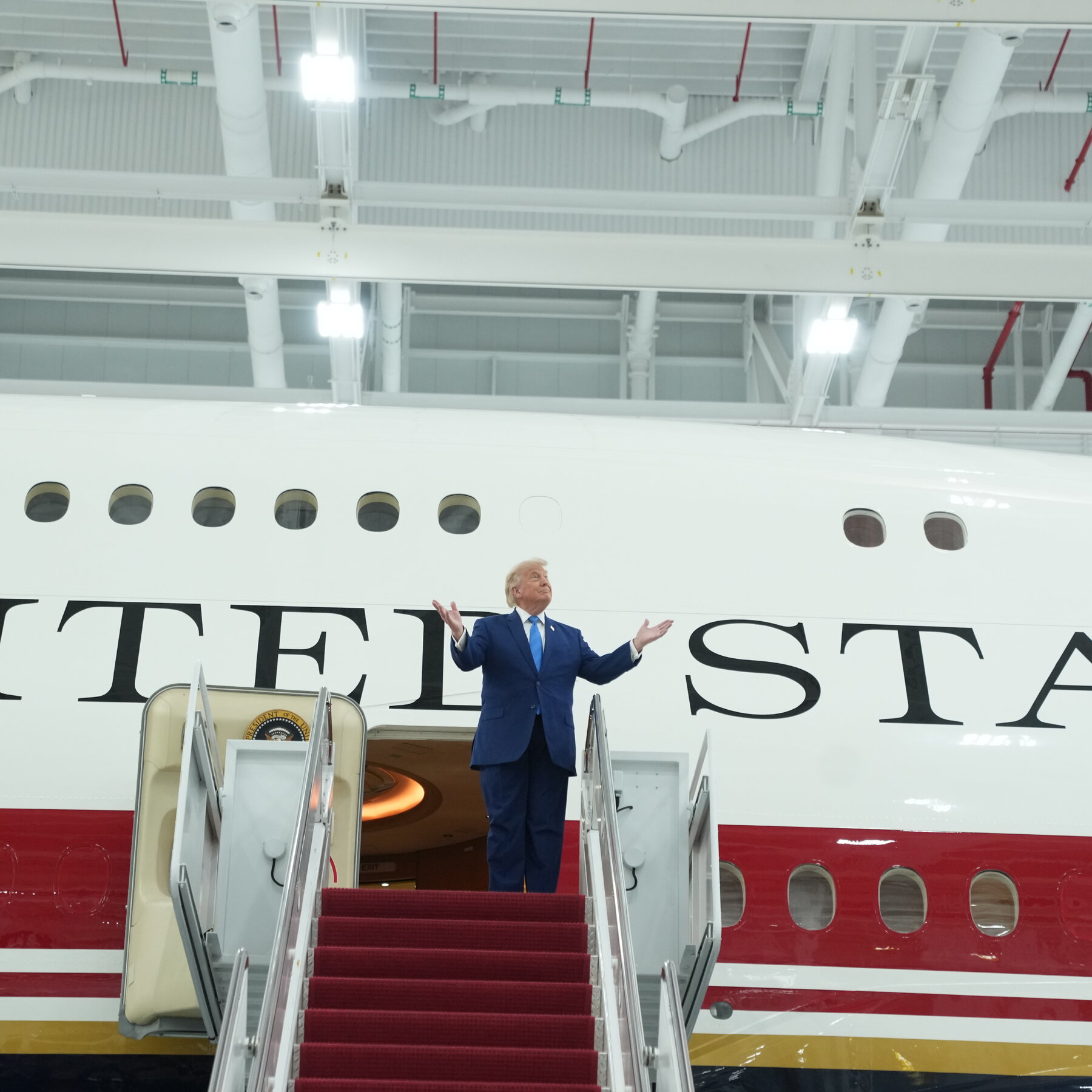 Qatar‑gifted Boeing 747, dubbed new Air Force One, prepares for inaugural presidential flight