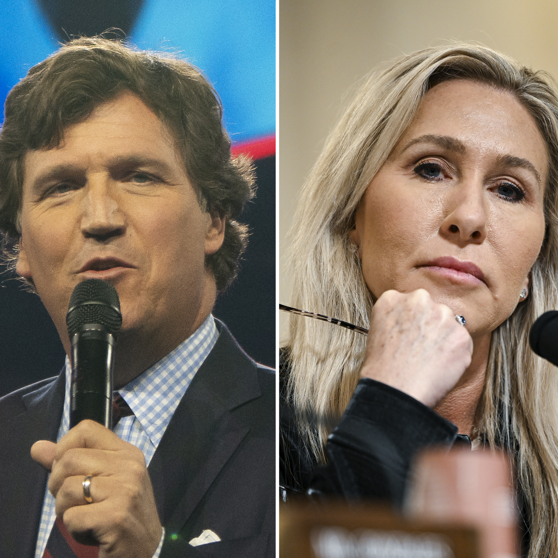 Tucker Carlson and Marjorie Taylor Greene Declare Break with GOP, Escalating Trump Feud