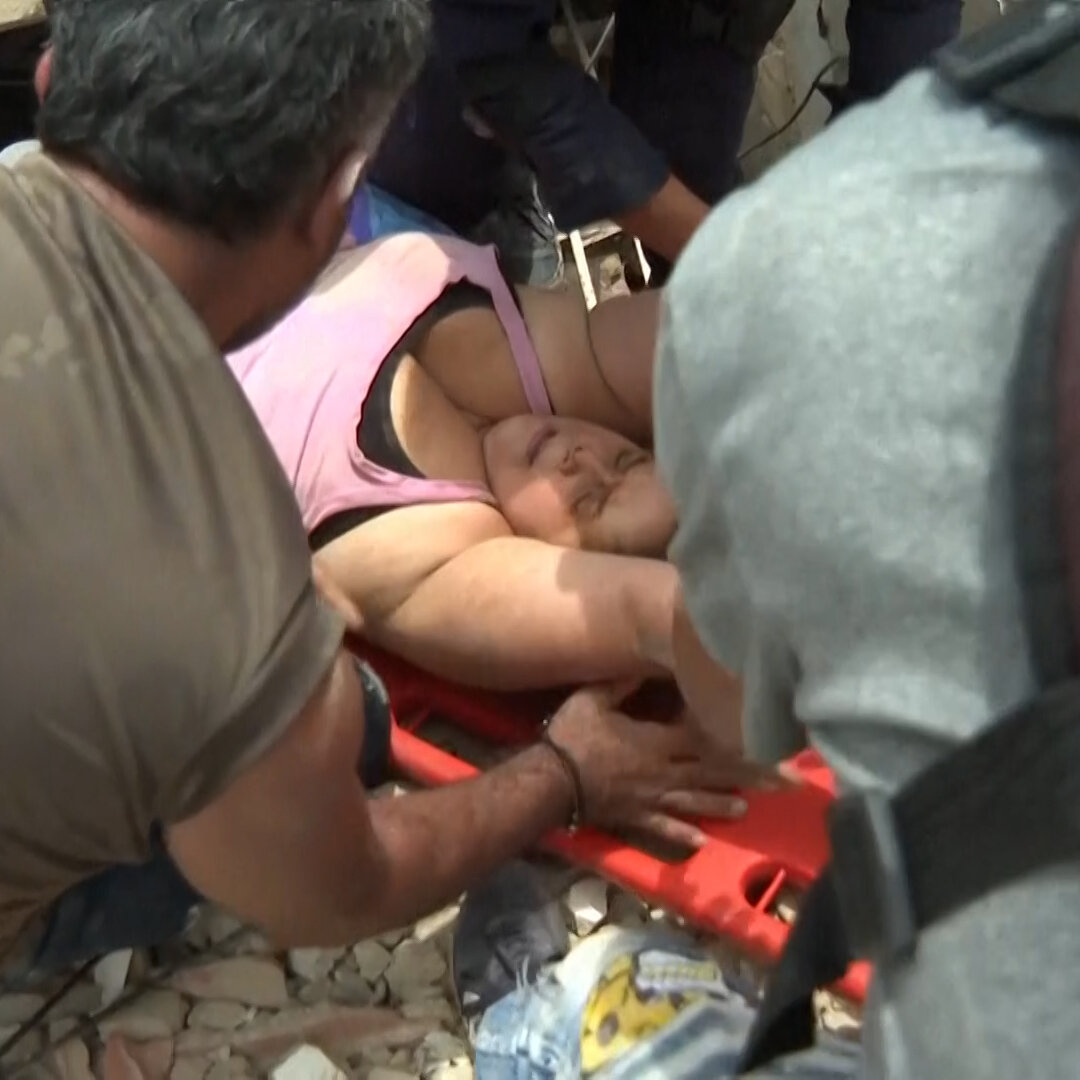 Survivor Graciela Mora Rescued from Collapsed Building After Northern Venezuela Earthquakes