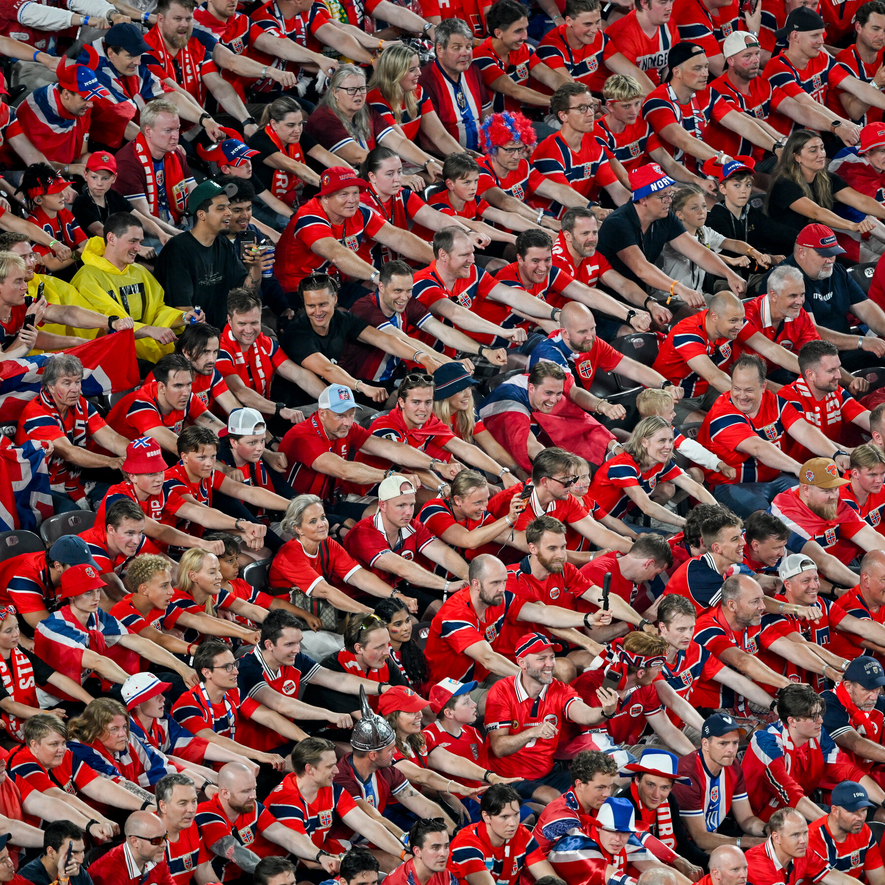 Norwegian ‘Viking Row’ fans flood World Cup venues in sea of red