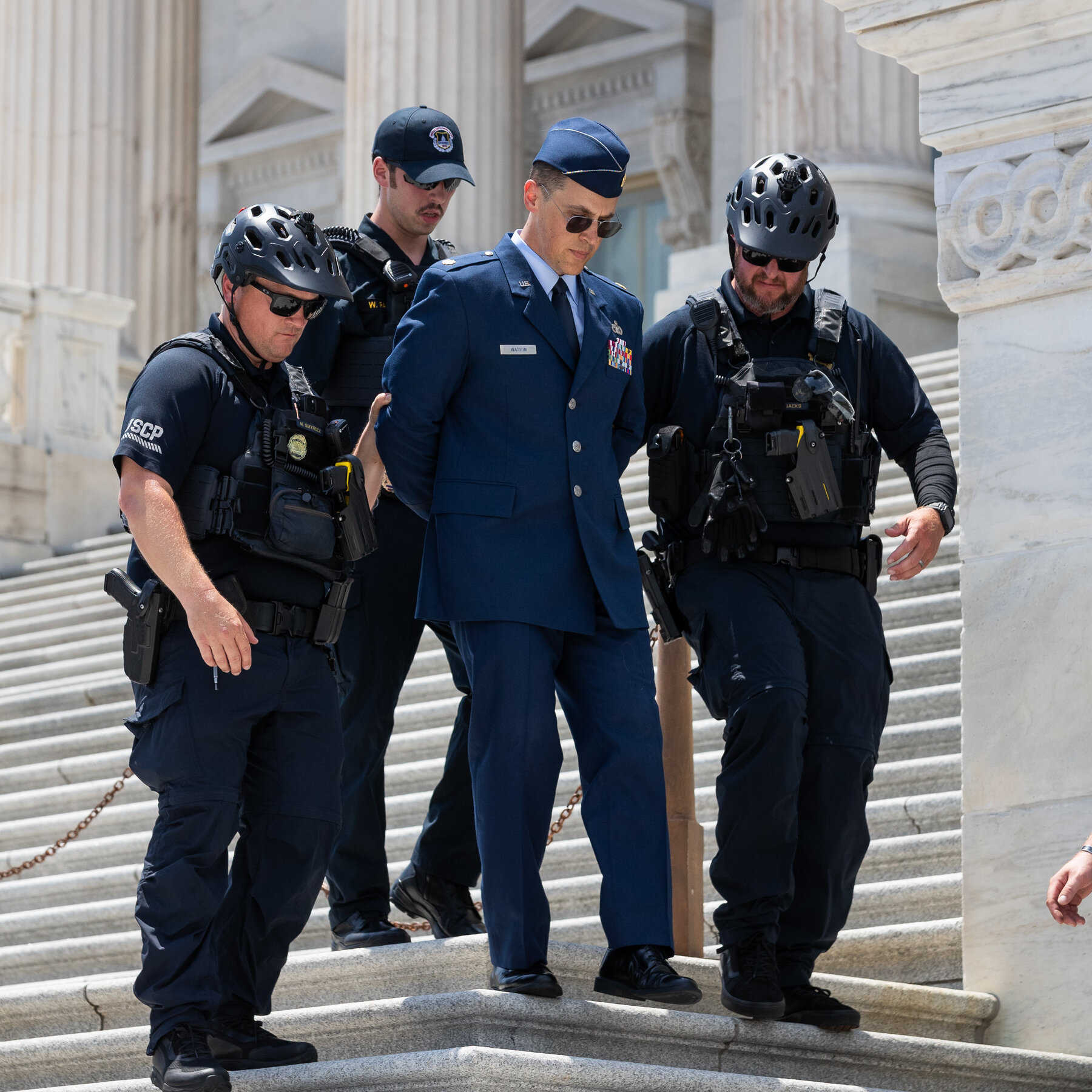 Air Force detains Maj. Jason Watson after he called for Trump impeachment at Capitol