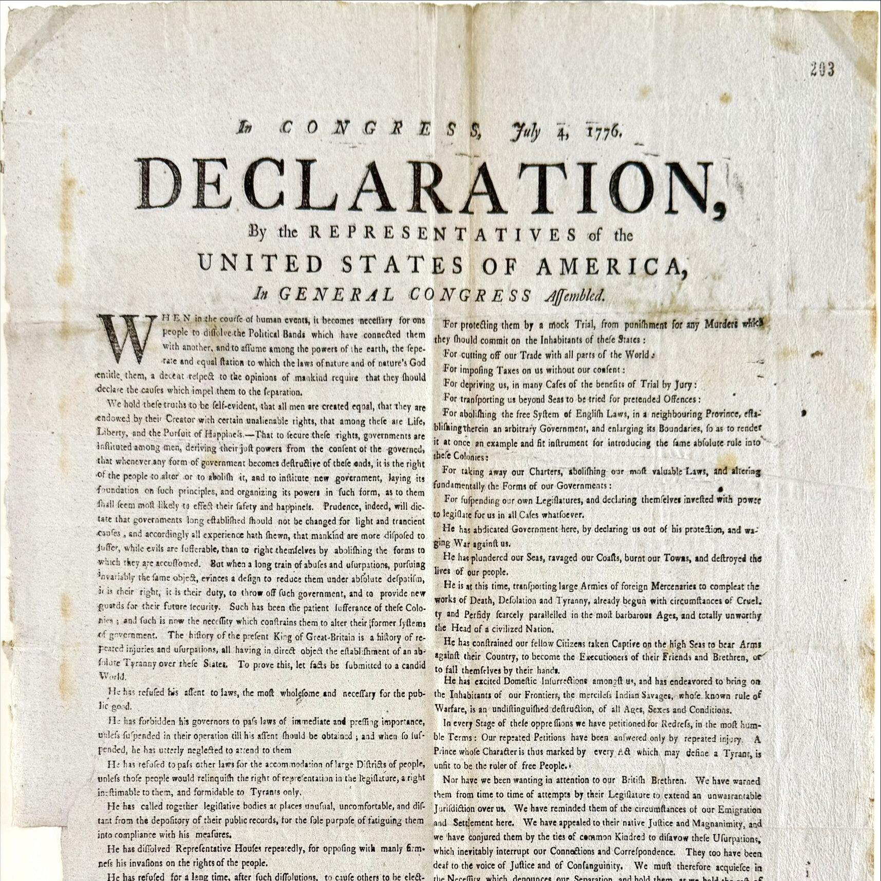 Volunteer Finds 250-Year-Old Copy of U.S. Declaration of Independence in London Archive