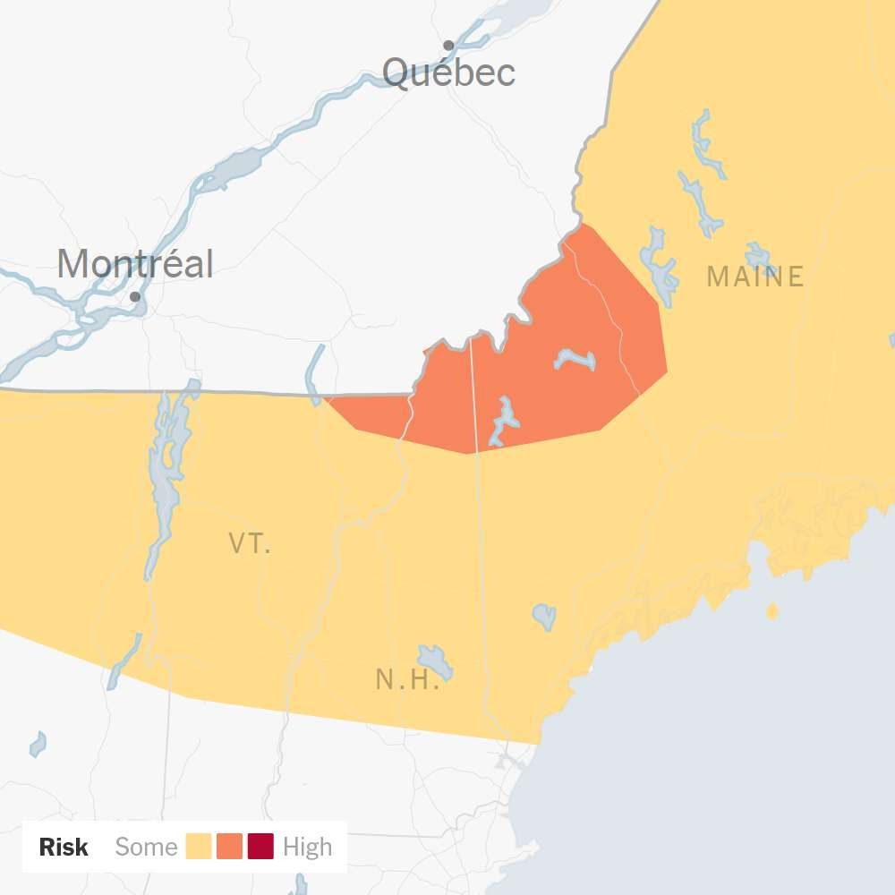 Rare forecast predicts possible tornadoes, hail and damaging winds in Maine and parts of U.S. and Canada