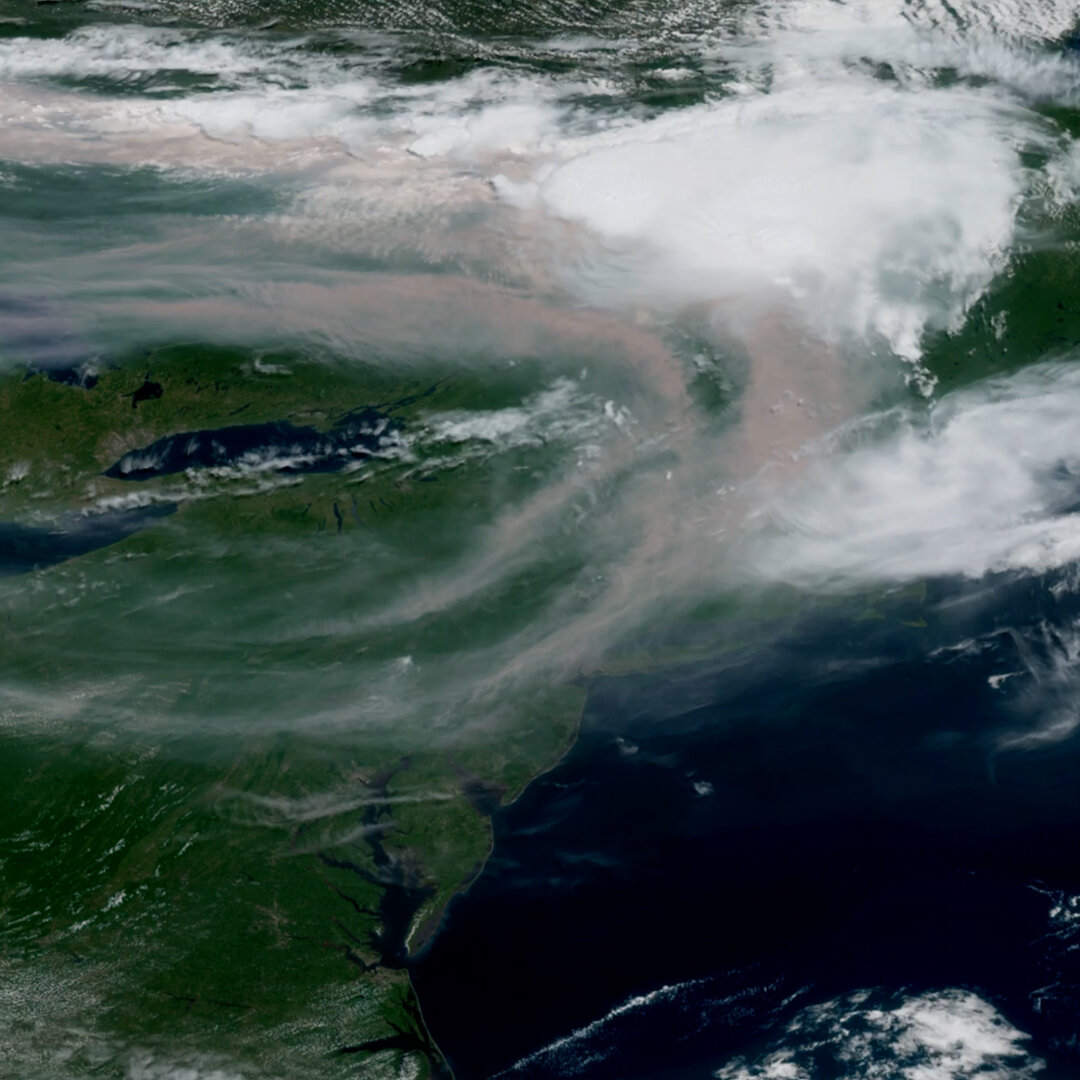 Heat Dome Drives Extreme Temperatures and Pushes Wildfire Smoke into the Northeast