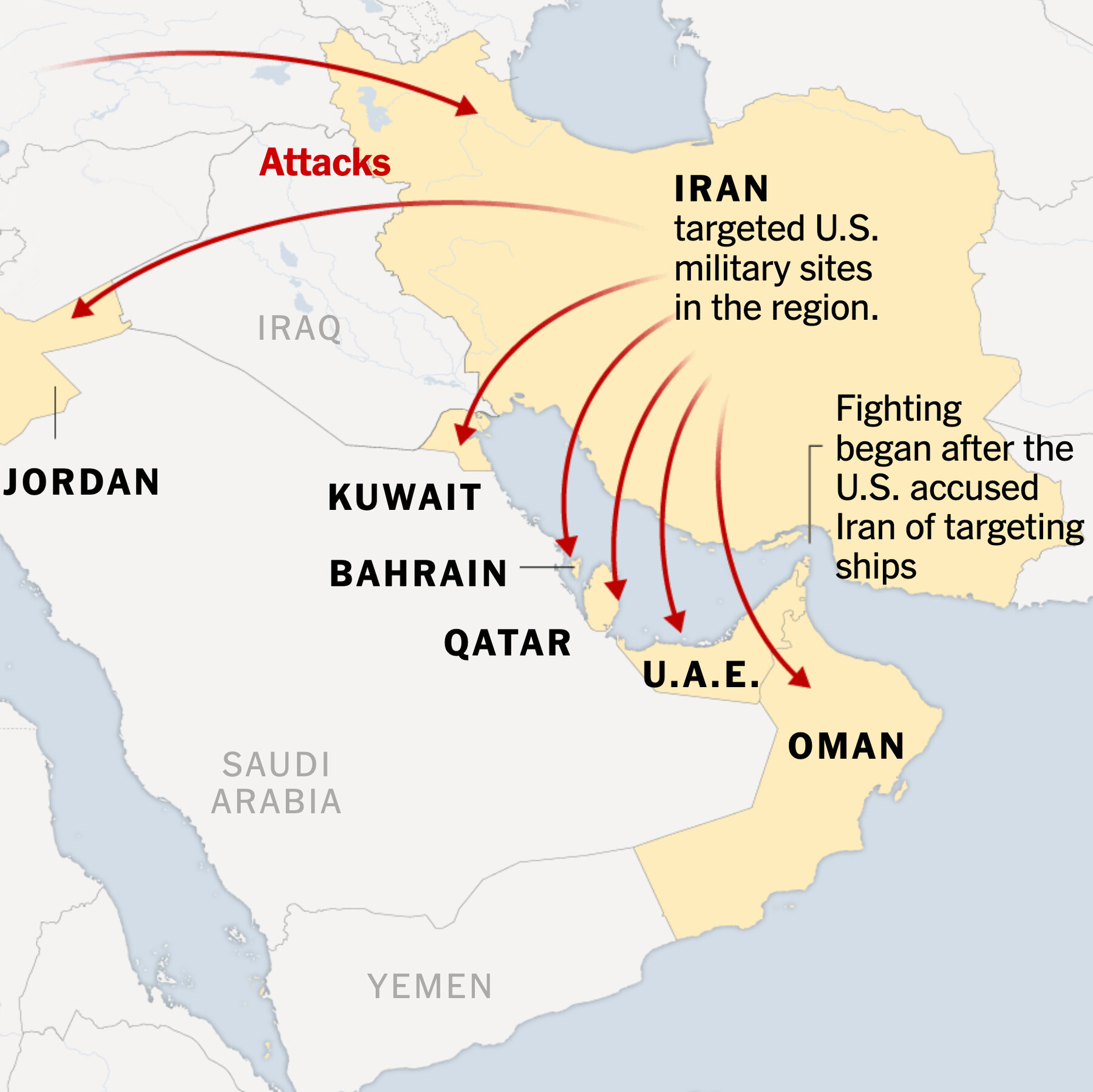 U.S. Expands Targets in Iran as Tehran Strikes Allied Bases in Middle East