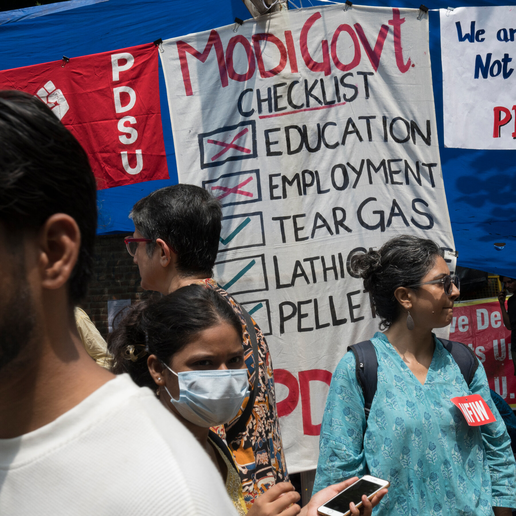 Modi Faces Sudden Student Protests Over Economic Discontent