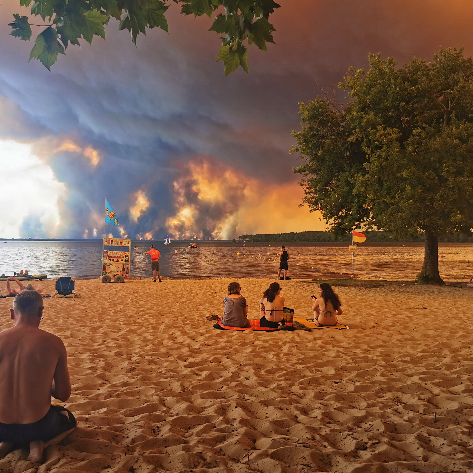 Wildfires Force Evacuations on France’s Cap Ferret Peninsula and Madrid Suburbs