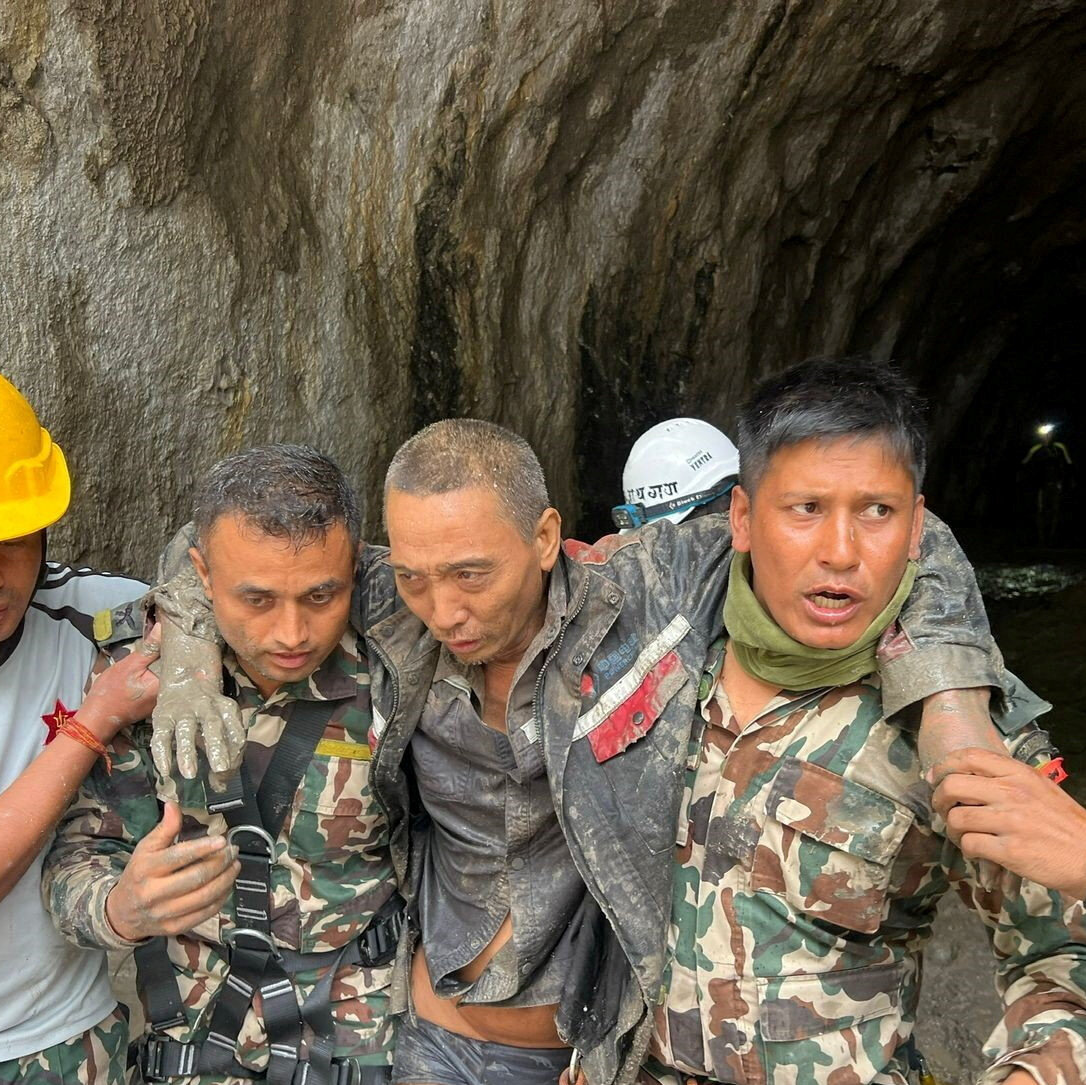 Chinese Worker Rescued From Nepal Tunnel Ten Days After Devastating Floods